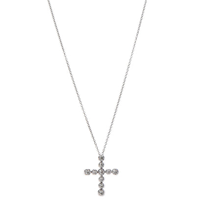 Tiffany 18K White Gold Diamond Paloma Picasso Tenderness Cross Pendant Necklace 1 of 6