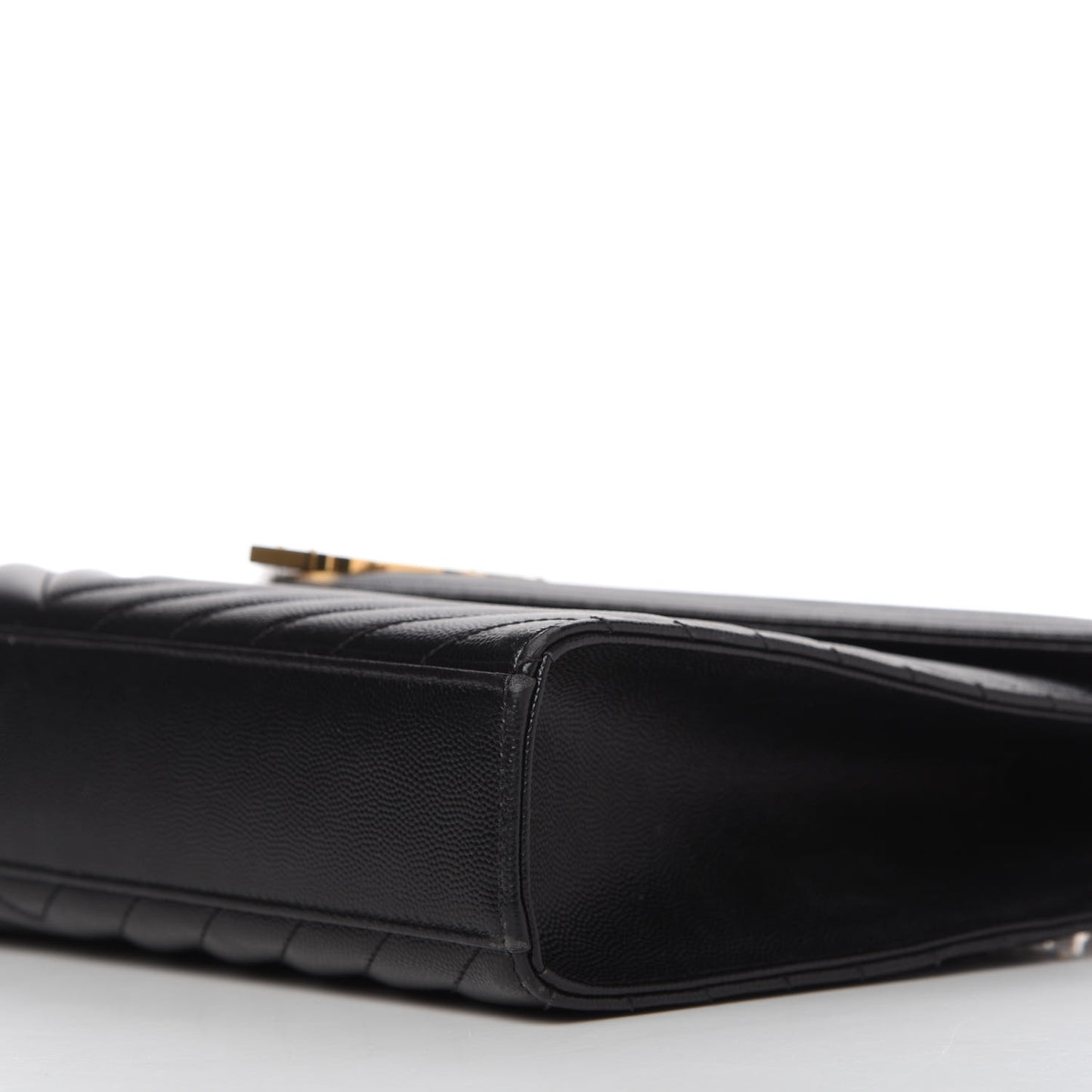 Grain De Poudre Matelasse Chevron Large Monogram Satchel Black
