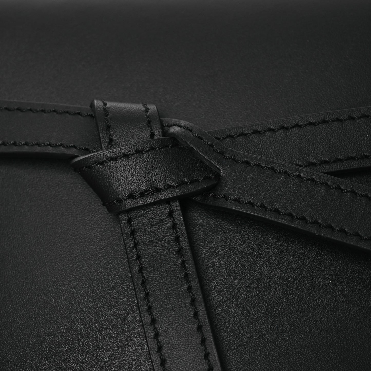 Calfskin Jacquard Mini Gate Dual Bag Black Warm Desert