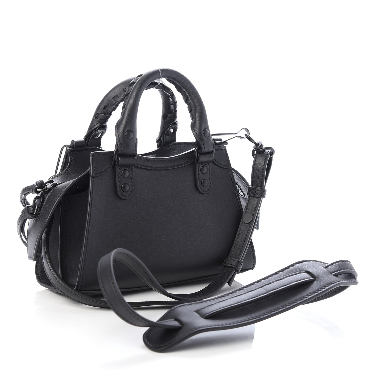Smooth Calfskin Neo Classic Black Hardware Nano City Crossbody Black