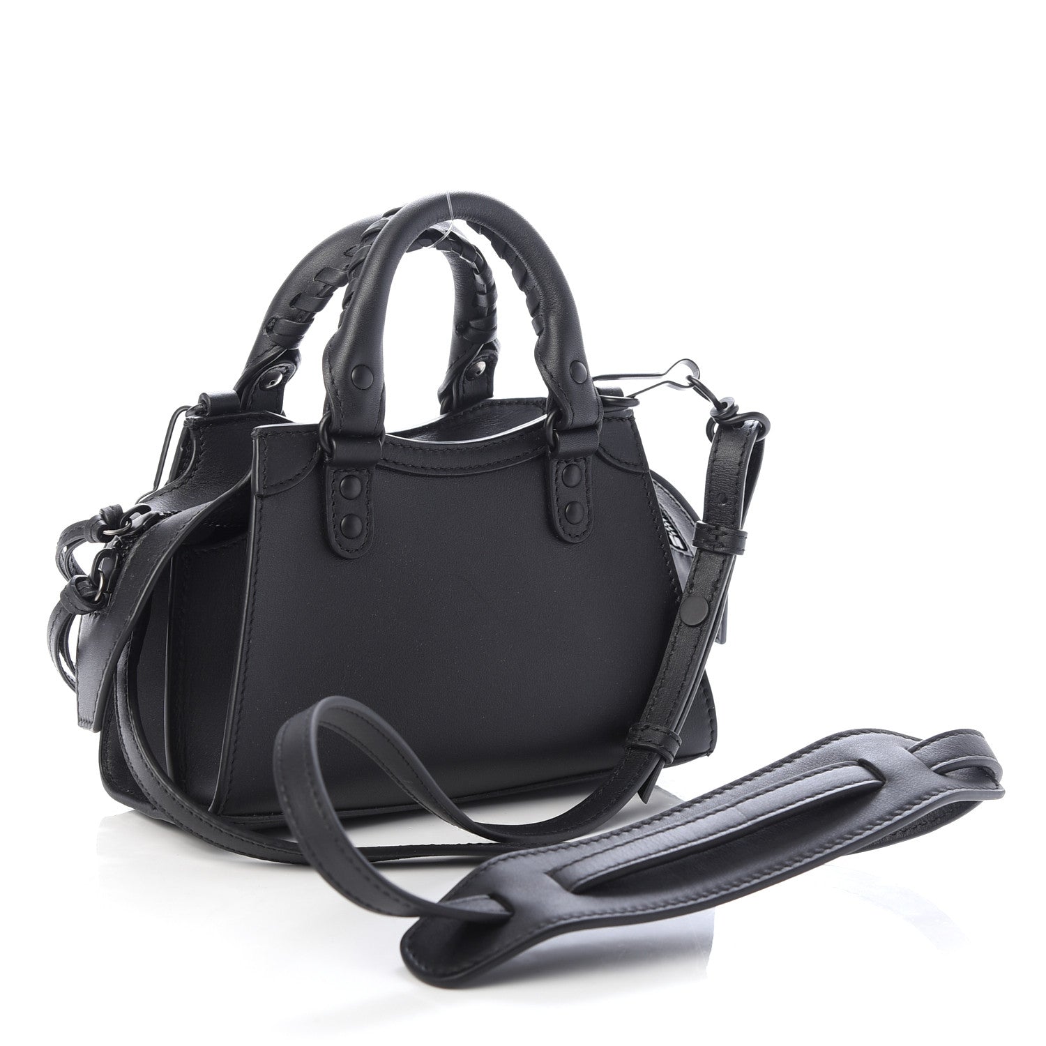 Balenciaga Smooth Calfskin Neo Classic Black Hardware Nano City Crossbody Black 3 of 8