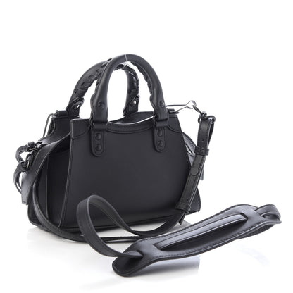 Balenciaga Smooth Calfskin Neo Classic Black Hardware Nano City Crossbody Black 3 of 8
