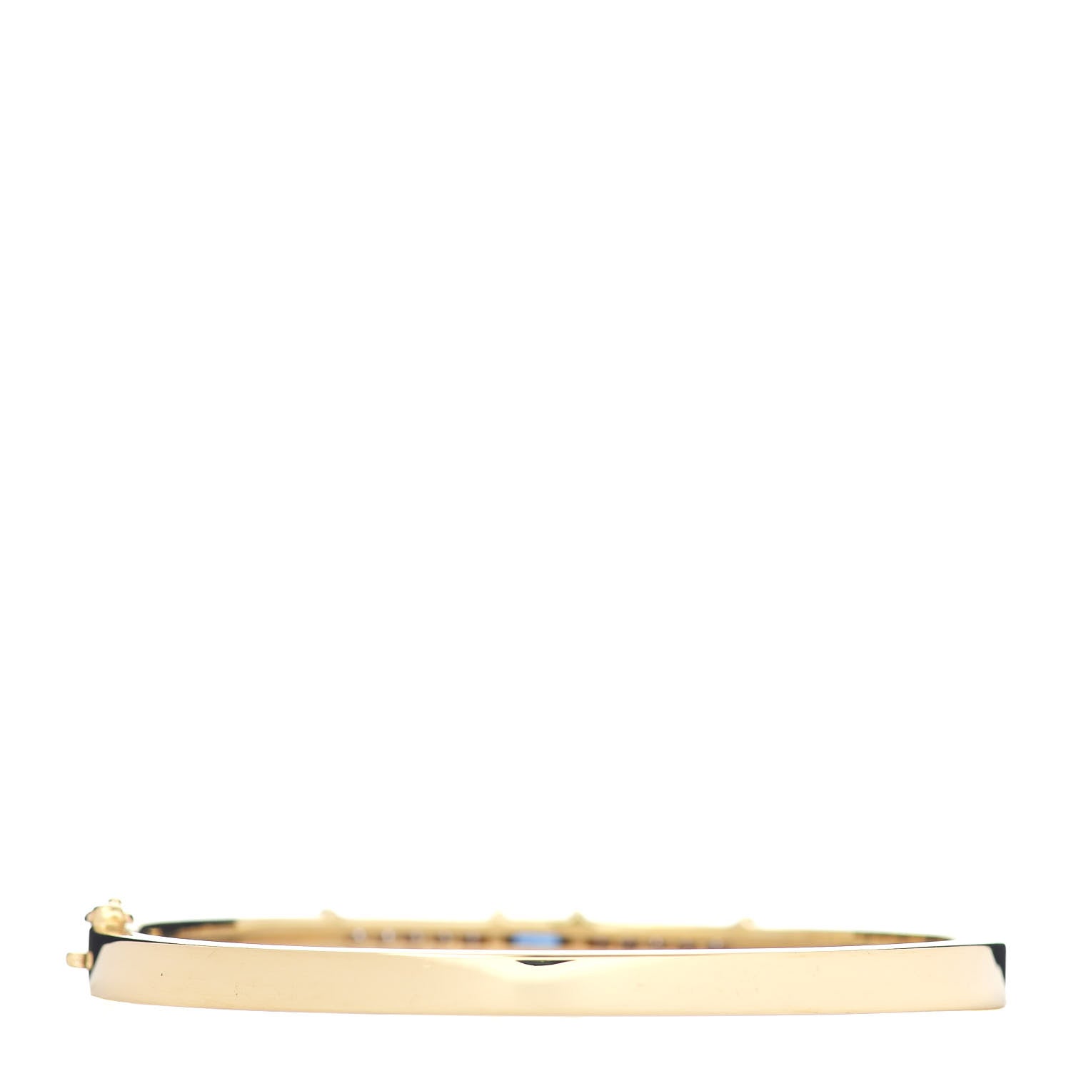 Cartier 18K Yellow Gold Diamond Sapphire Bangle Bracelet 3 of 4