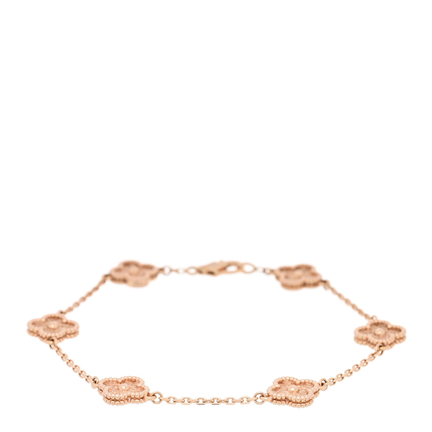 Van Cleef & Arpels 18K Rose Gold 6 Motifs Sweet Alhambra Bracelet 1 of 4