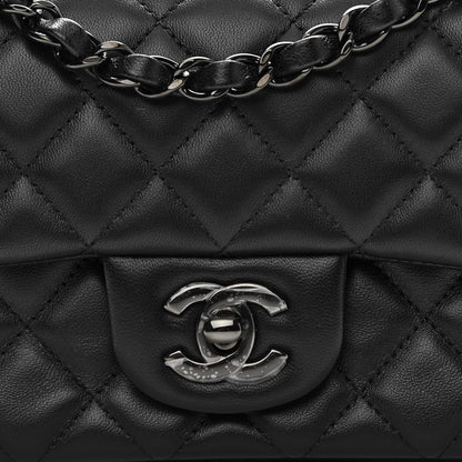Chanel Lambskin Quilted Mini Rectangular Flap So Black 8 of 11