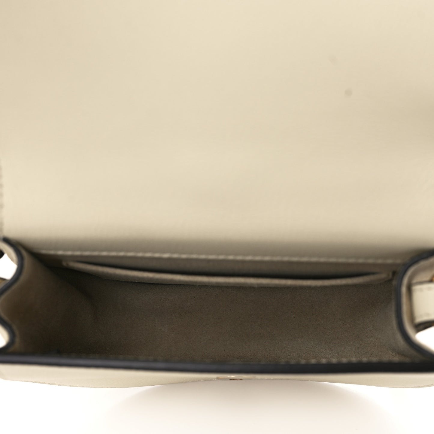 Calfskin Suede Small Nile Bracelet Bag Off White