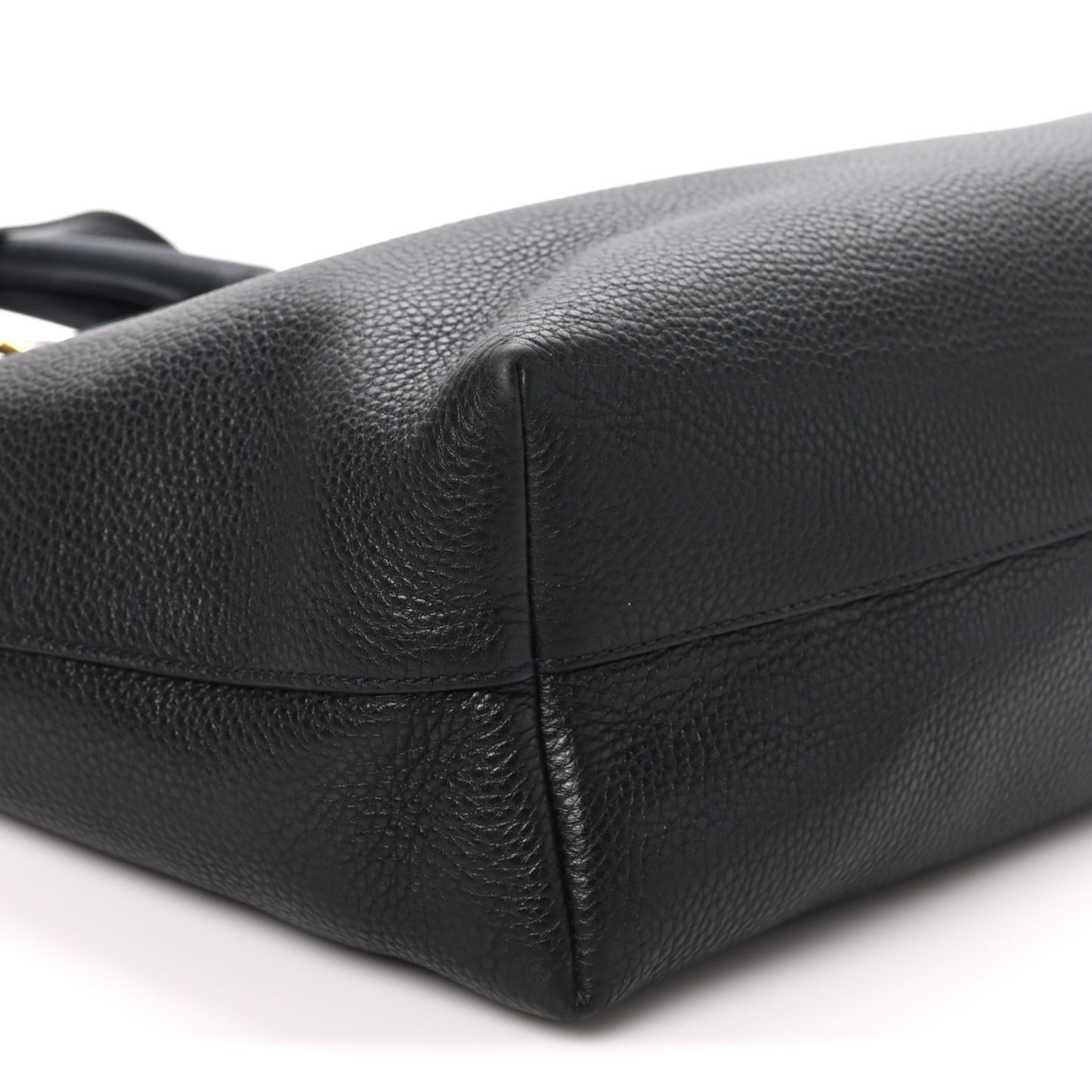 Vitello Daino Shopping Tote Black