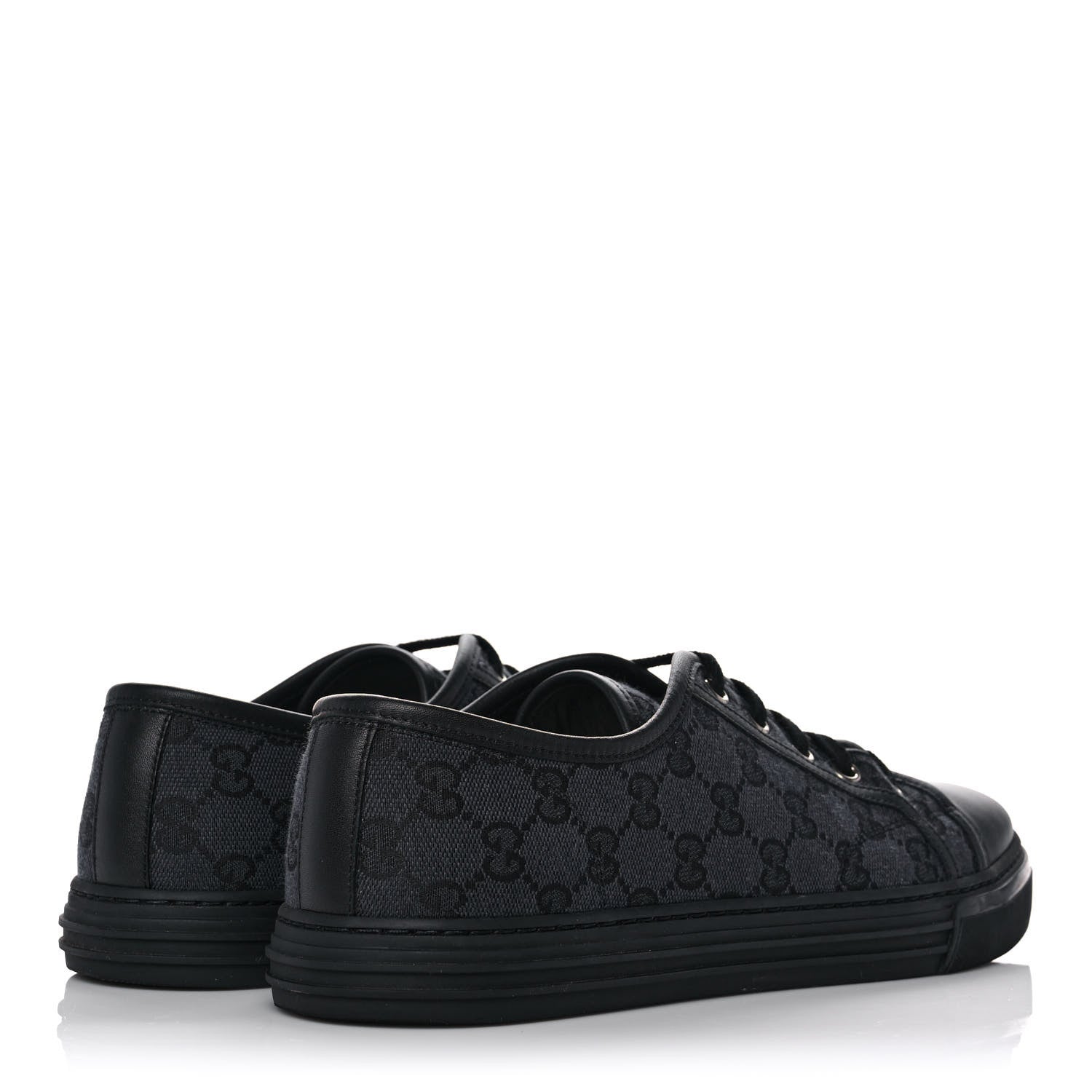 Gucci Monogram Mens Sneakers 9.5 Black Piombo 4 of 7