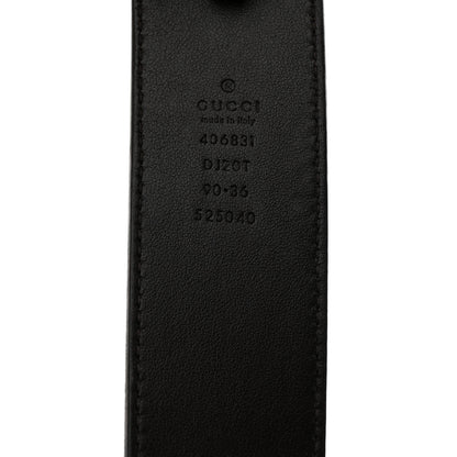 Gucci Textured Dollar Calfskin Double G 40mm Belt 90 36 Dark Cocoa 3 of 6