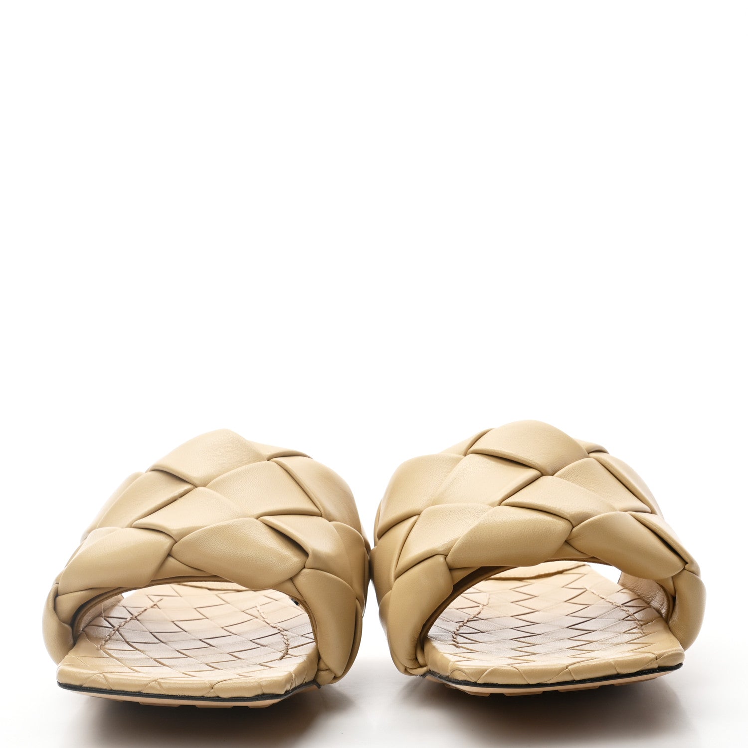 Bottega Veneta Nappa Maxi Intrecciato Lido Flat Sandals 39 Cane Sugar 2 of 7