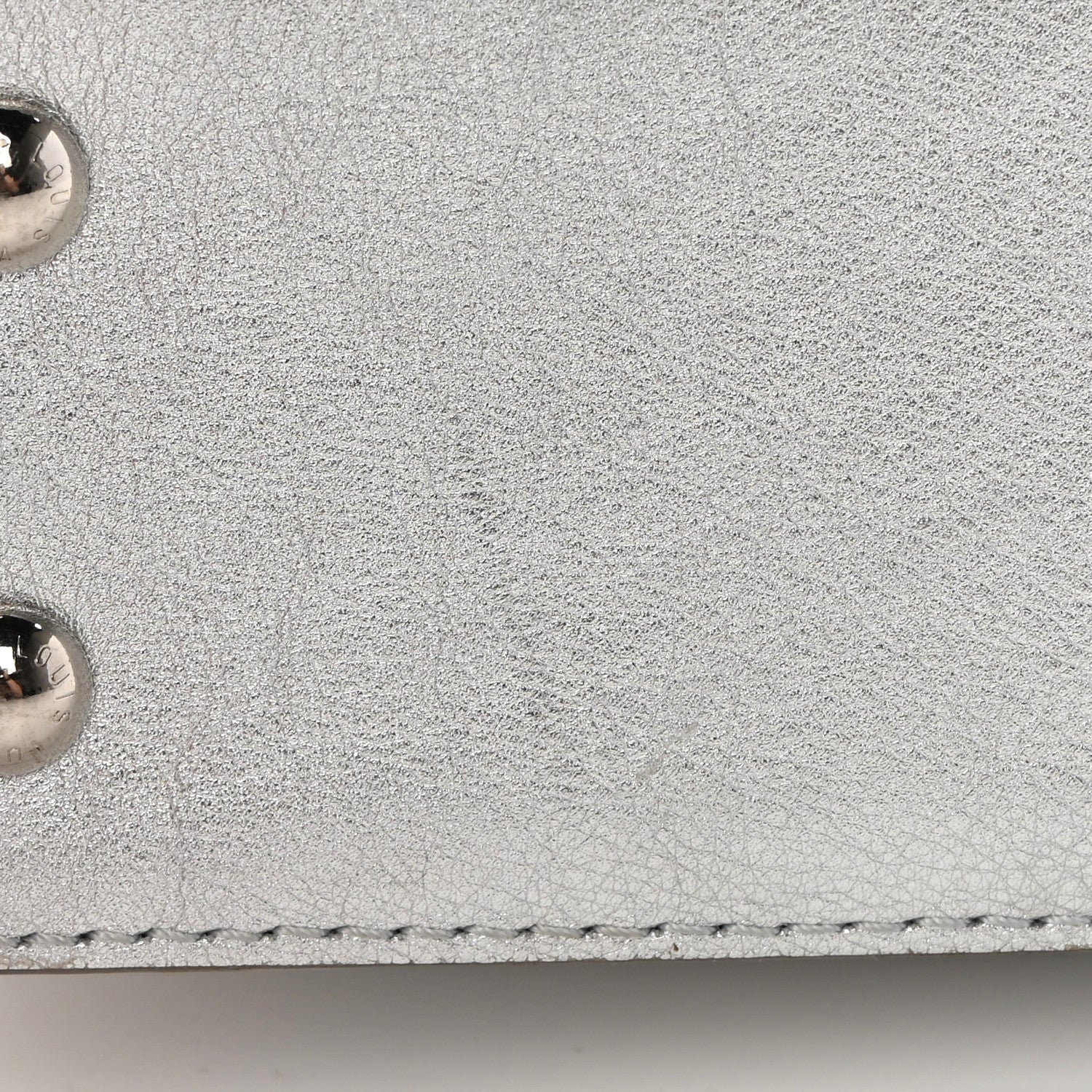 Louis Vuitton Metallic Calfskin Mini Capucines Silver 10 of 11
