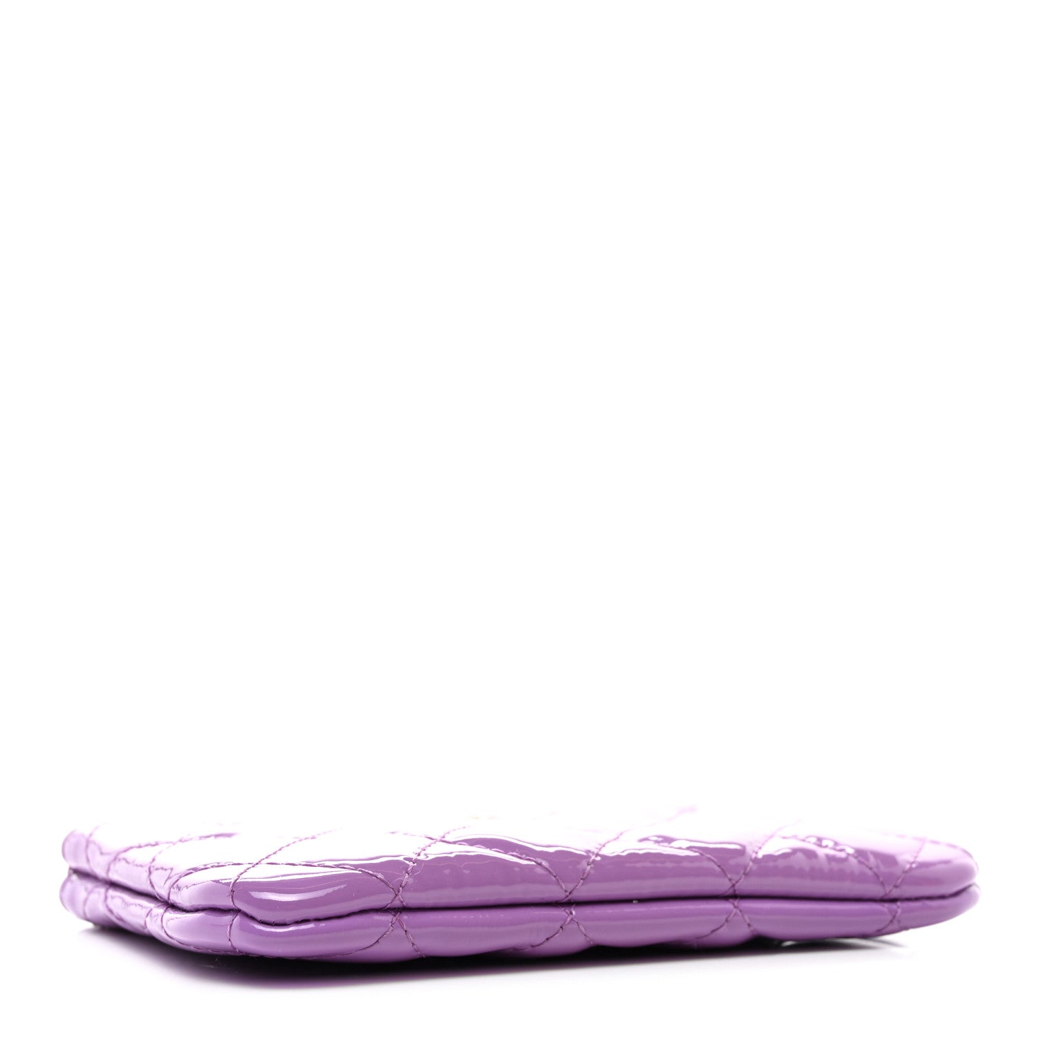 Chanel Patent Quilted Small Cosmetic Case Purple 4 of 8