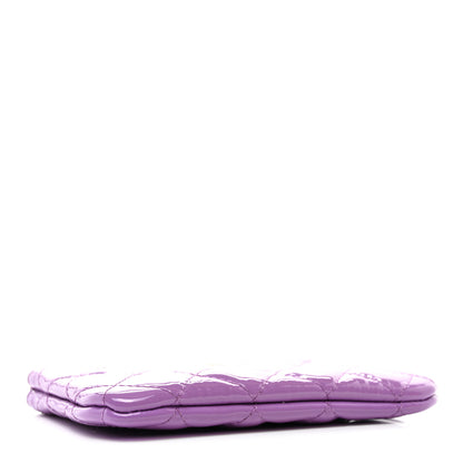 Chanel Patent Quilted Small Cosmetic Case Purple 4 of 8