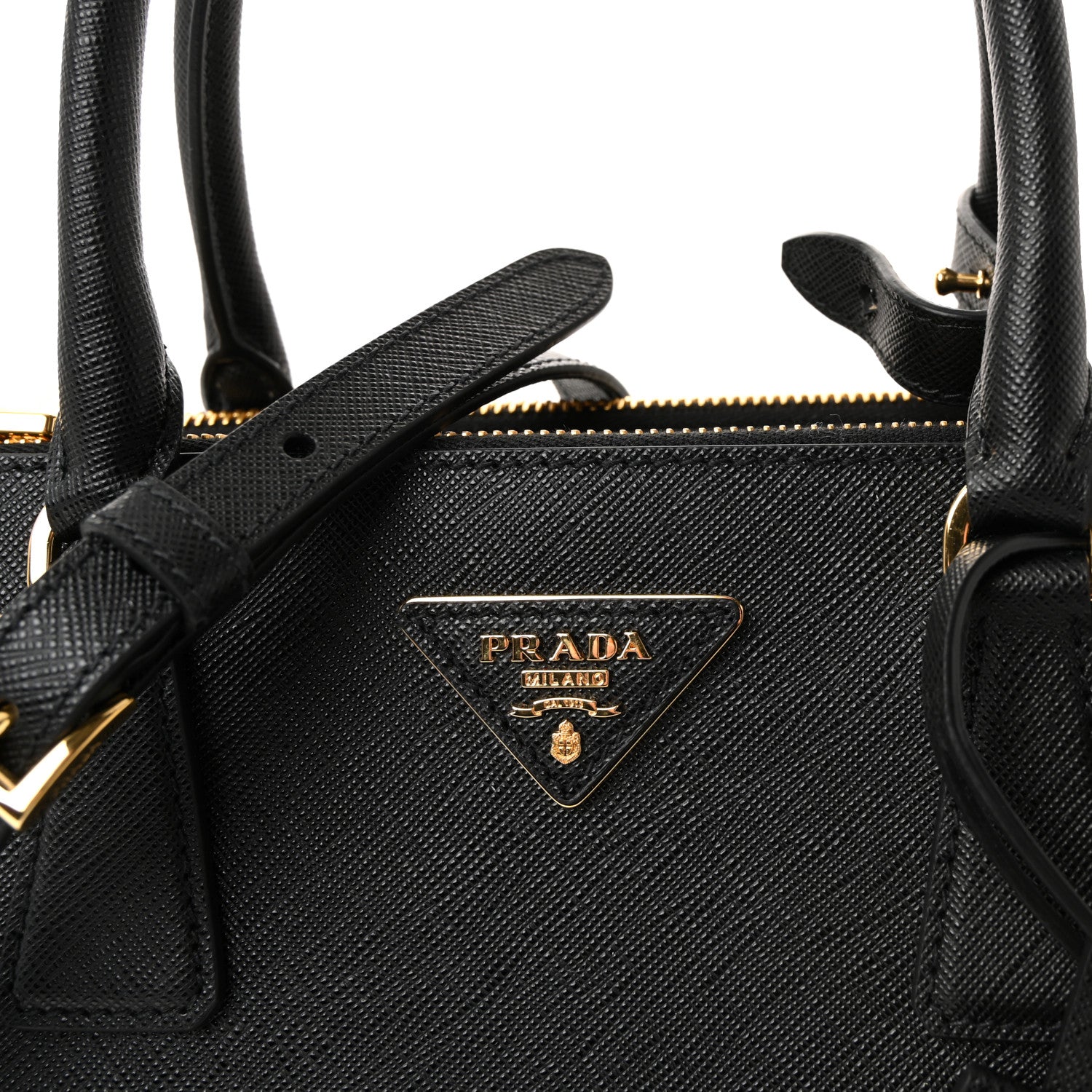 Prada Saffiano Small Galleria Double Zip Tote Black 7 of 10