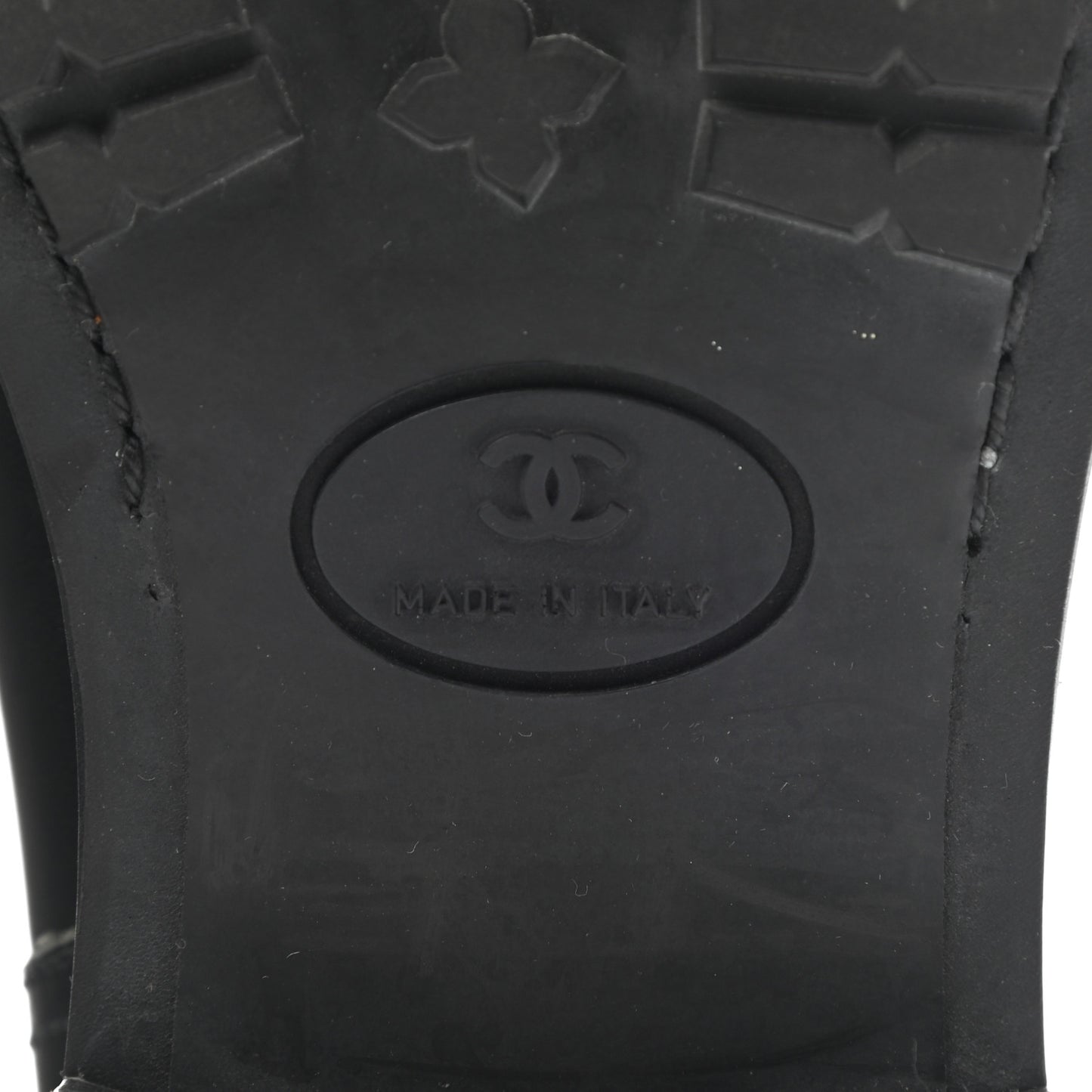 Calfskin Quilted Boots 37 Black