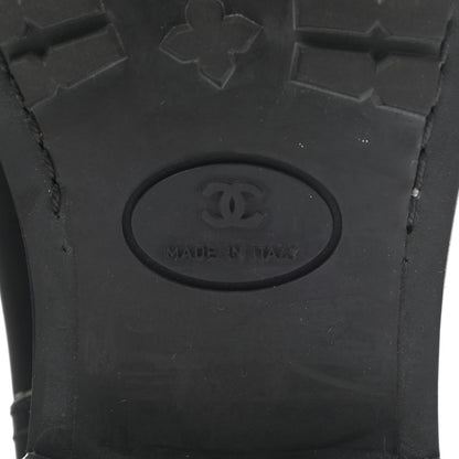 Chanel Calfskin Quilted Boots 37 Black 6 of 12