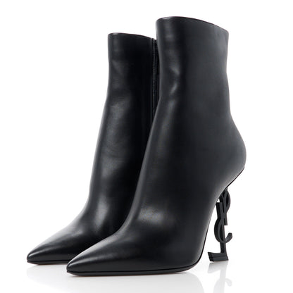 Saint Laurent Calfskin Opyum Ankle Boots 40 Black 3 of 8