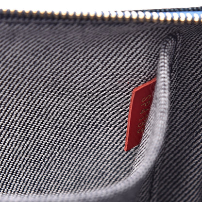 Louis Vuitton Denim Damier Monogram Patchwork Multi Pochette Accessories Blue Rouge 7 of 9