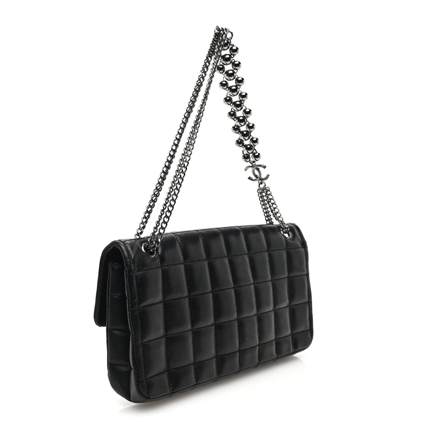 Chanel Lambskin East West Chocolate Bar Chain Flap Black 3 of 10