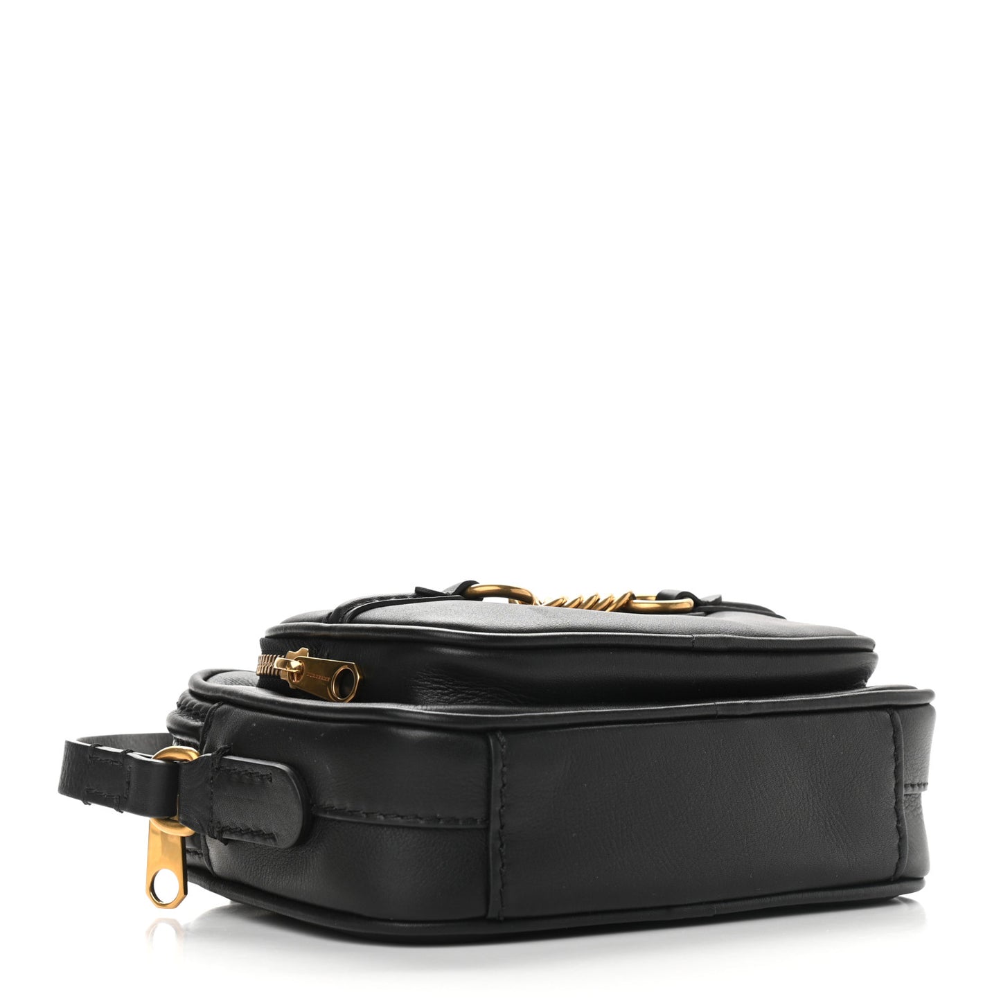 Smooth Calfskin 1983 Knight Check Link Camera Bag Black