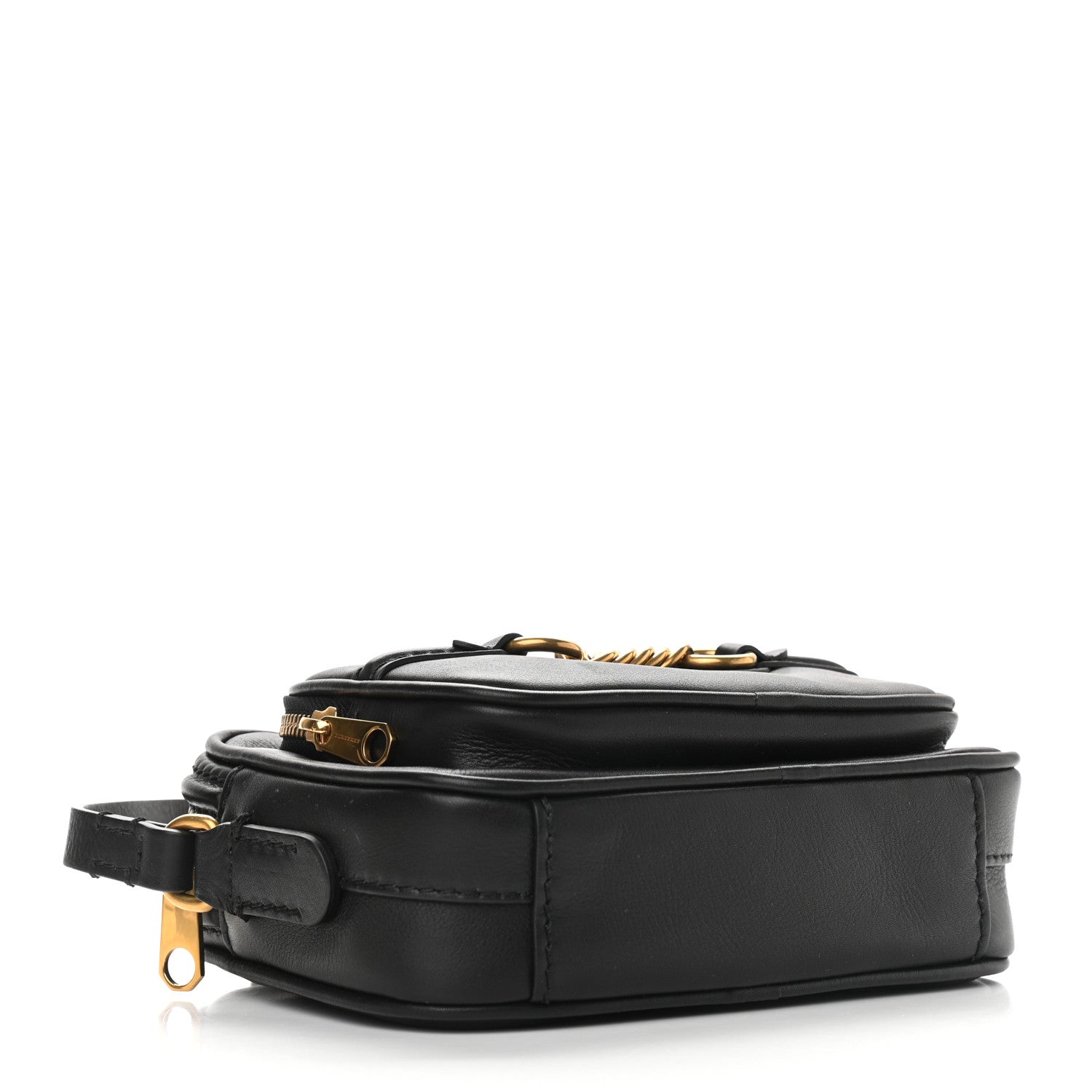 Burberry Smooth Calfskin 1983 Knight Check Link Camera Bag Black 4 of 8