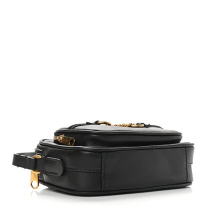 Burberry Smooth Calfskin 1983 Knight Check Link Camera Bag Black 4 of 8