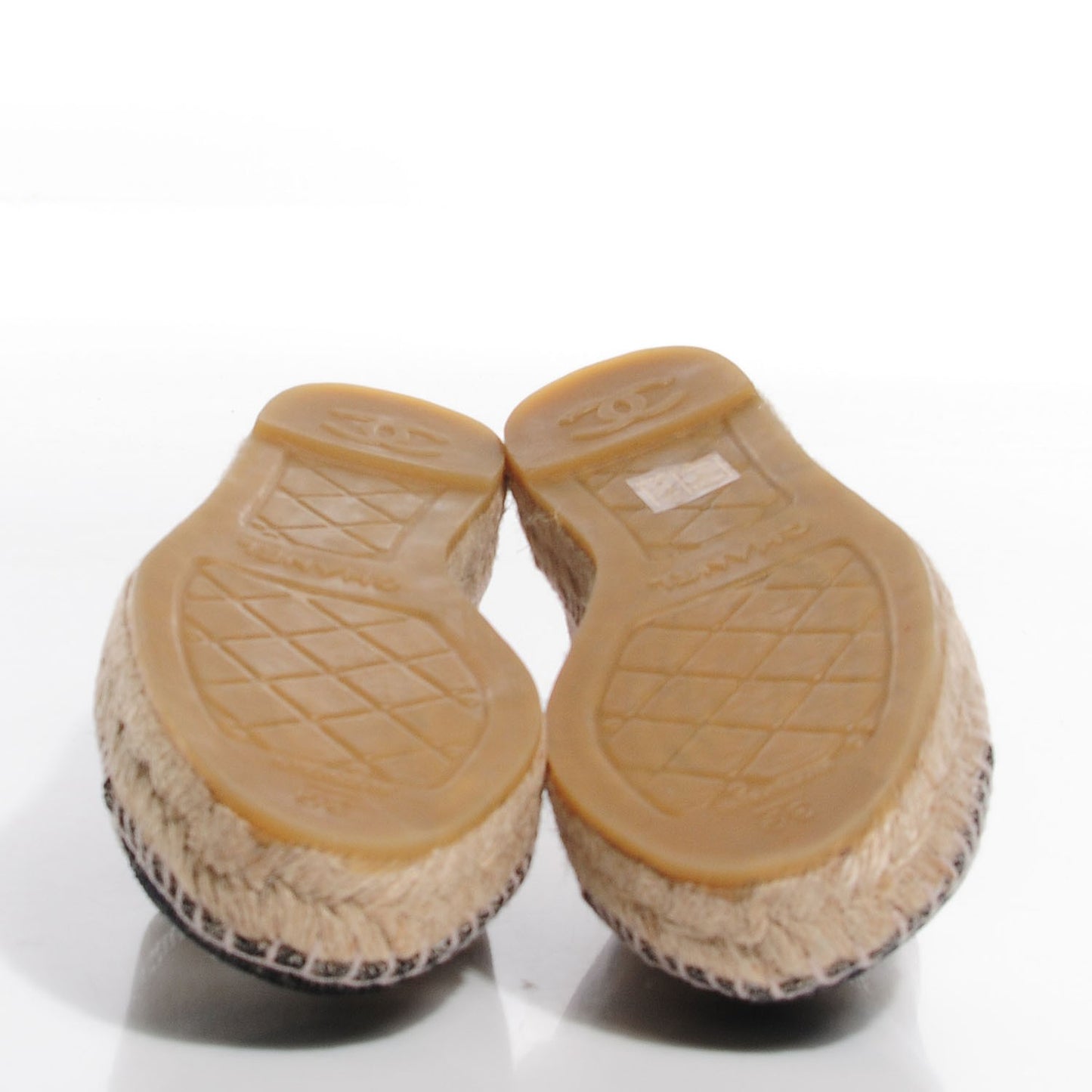 Toile Sequin CC Espadrilles Beige 39 Black Beige