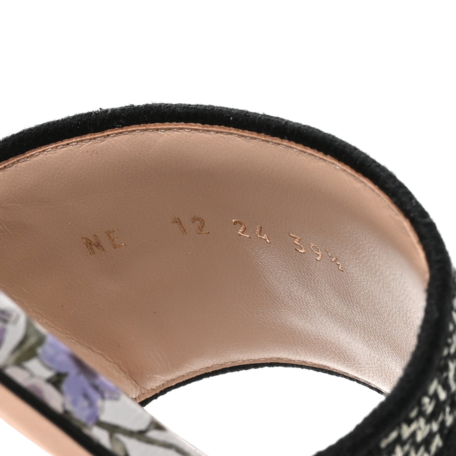 Christian Dior Canvas Embroidered D-Floral Dway Mules Slide Sandals 39.5 Off White Multicolor 8 of 9