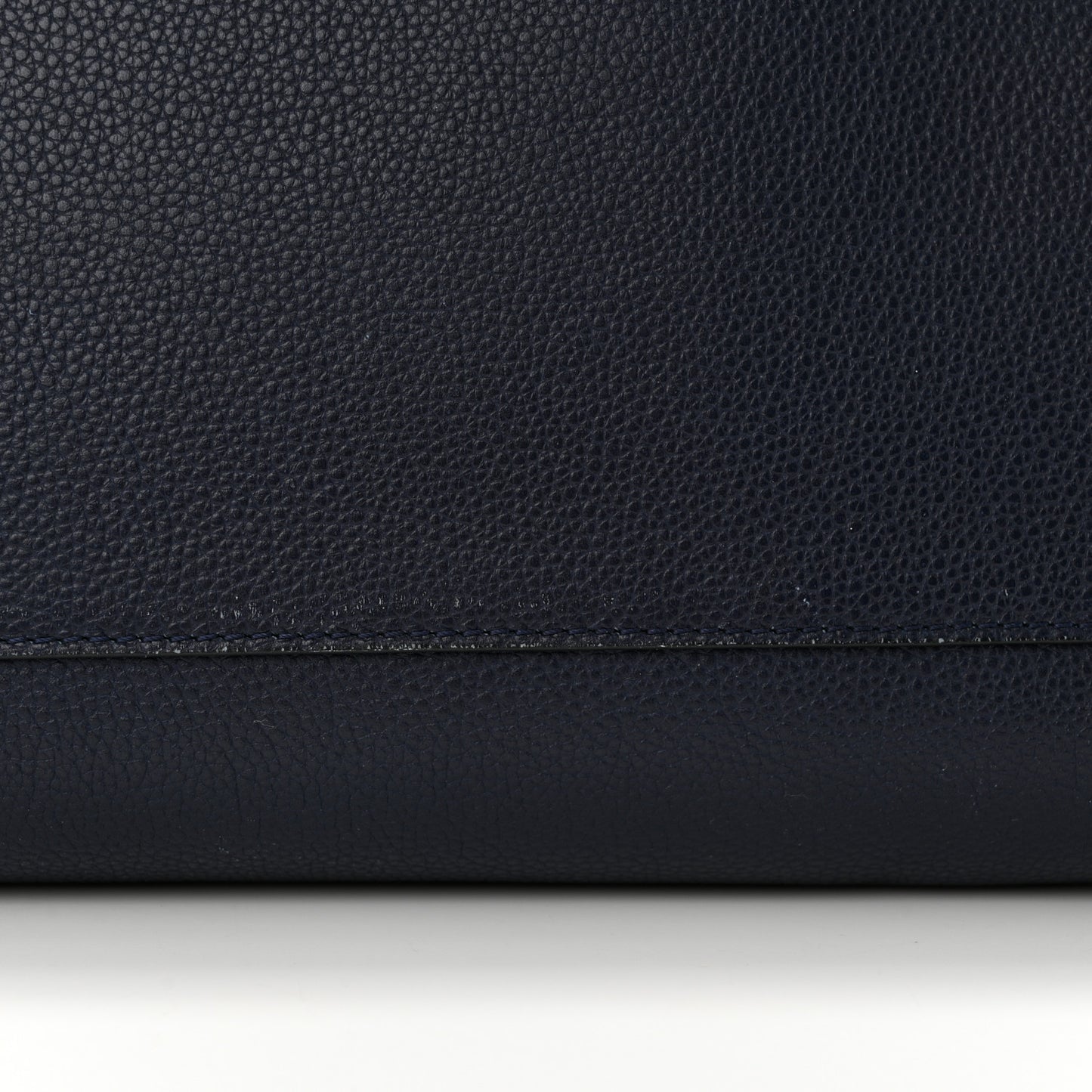 Grained Calfskin Medium Neo Executive Shopper Tote Dark Blue