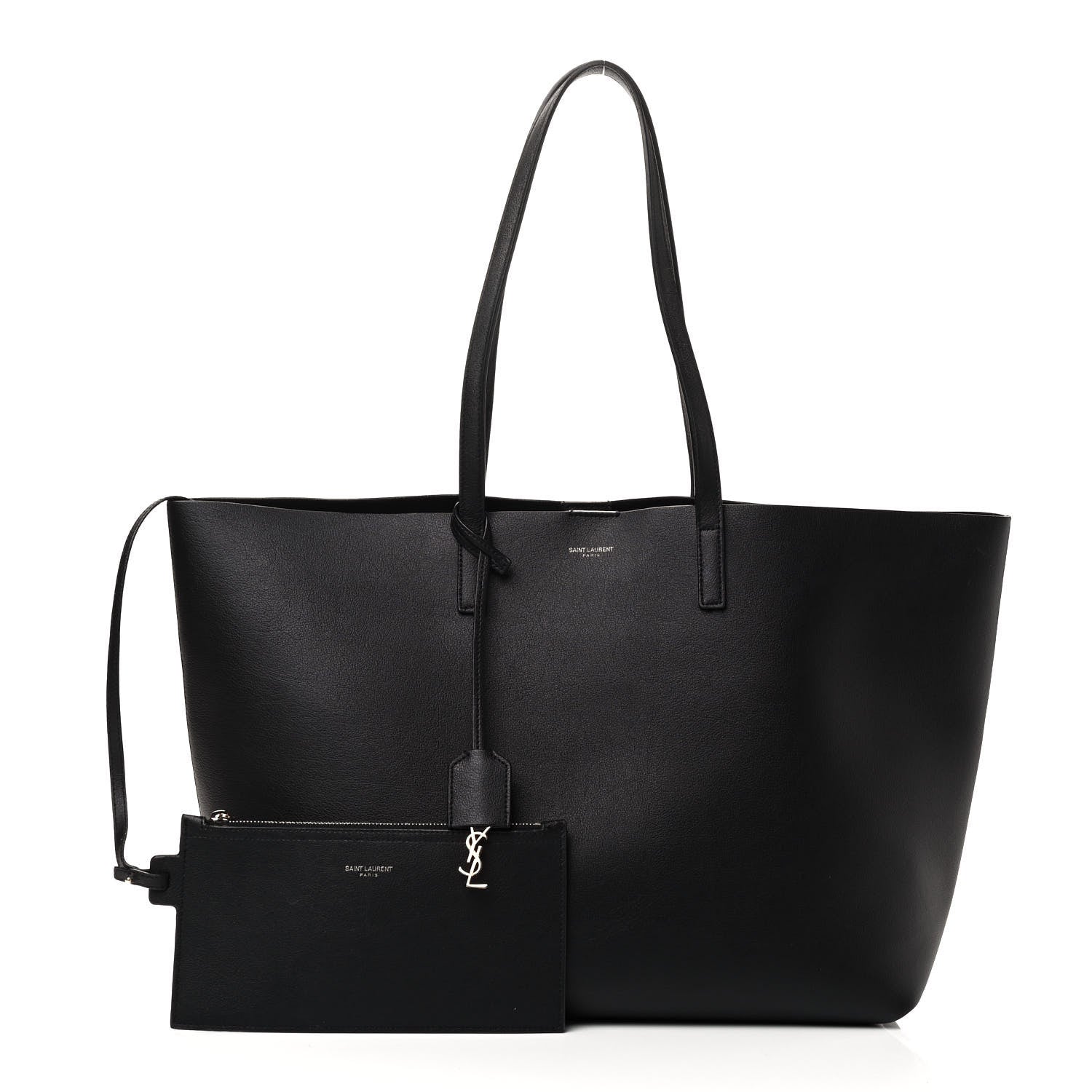 Saint Laurent Calfskin Large Shopping Tote Black 1 of 9