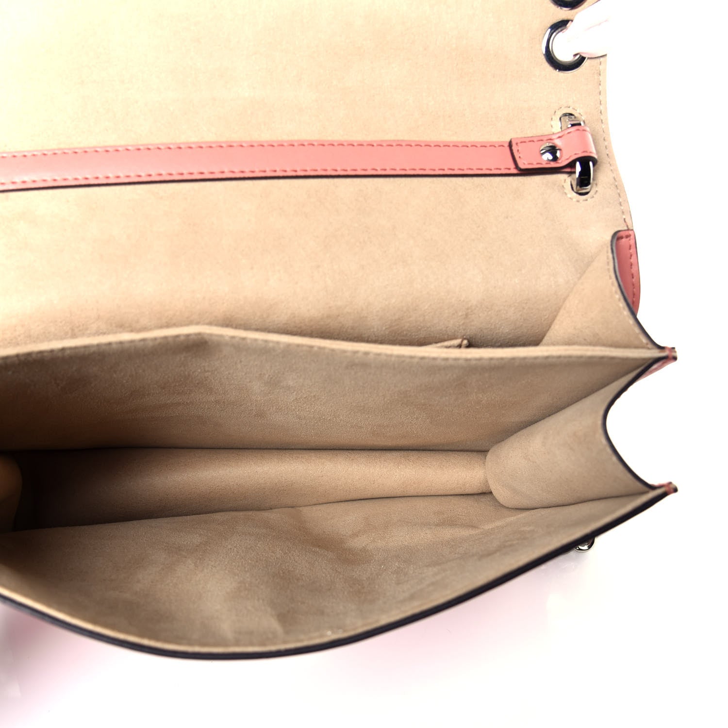 Fendi Vitello Liberty Shiny Nappa Lace Up Bow Kan I Shoulder Bag Macaron Confetto 6 of 10