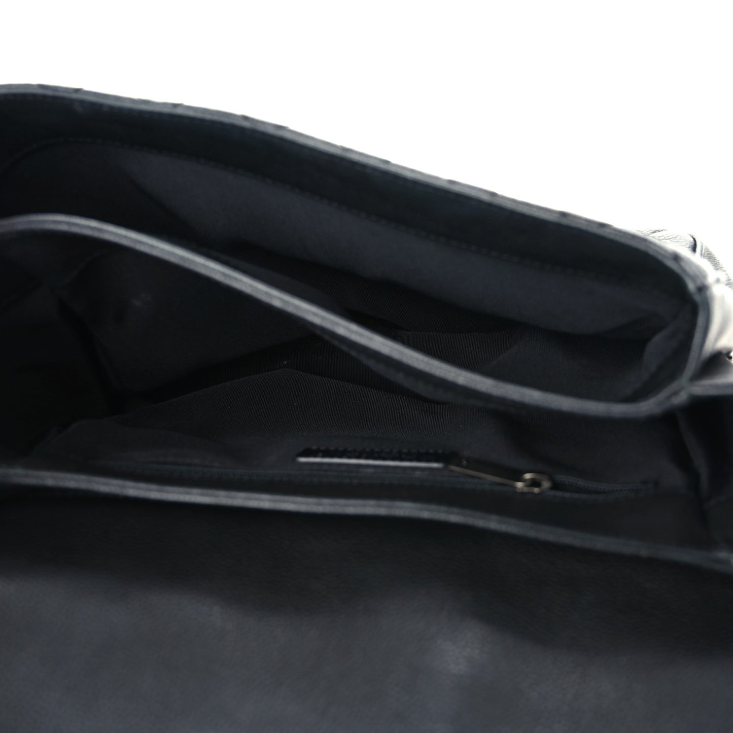 Caviar Quilted Medium Rock In Rome Single Flap Black