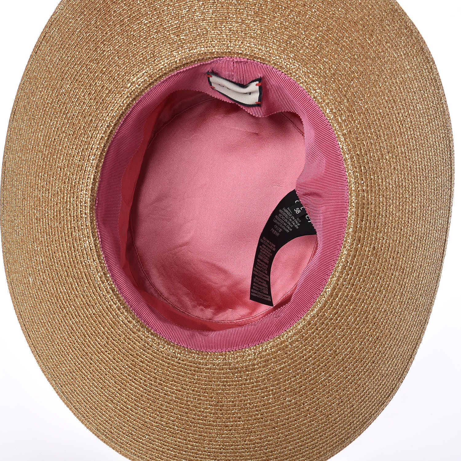 Gucci Lame Papier Hat L Black Gold 5 of 8