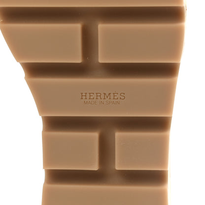 Hermes Calfskin Cork Eze 30 Sandals 39 Marron Glaise 6 of 8