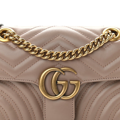 Gucci Calfskin Matelasse Mini GG Marmont Shoulder Bag Porcelain Rose 9 of 12