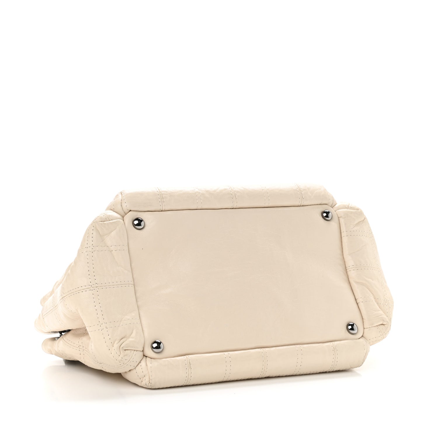 Lambskin LAX East West Shoulder Bag Ivory
