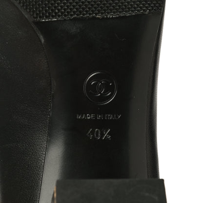 Chanel Lambskin Grosgrain Cap Toe Egyptian Amulet CC Pumps 40.5 Black 10 of 21