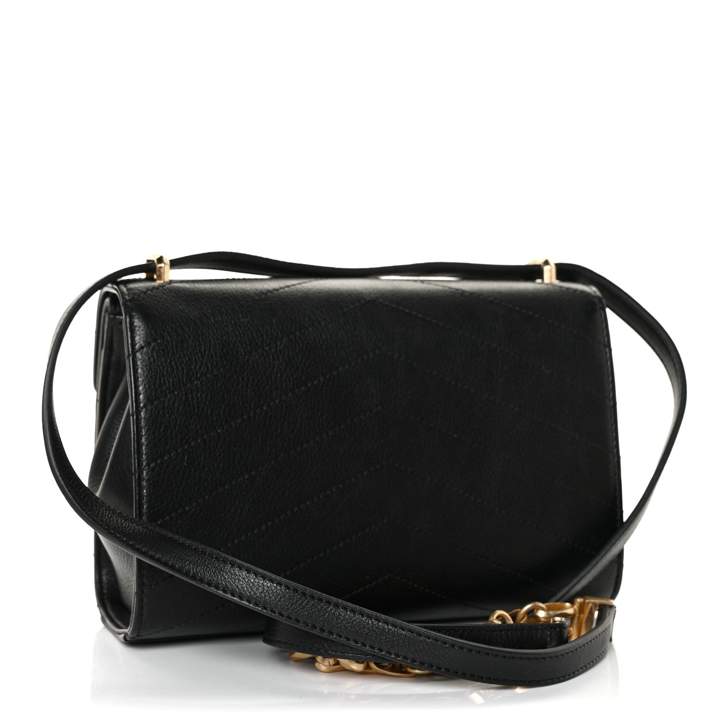 Chanel Calfskin Chevron Quilted Casual Trip Flap Black 3 of 11