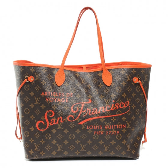 Louis Vuitton Monogram Articles de Voyage Ikat San Francisco LV Cup Neverfull GM Orange 1 of 7