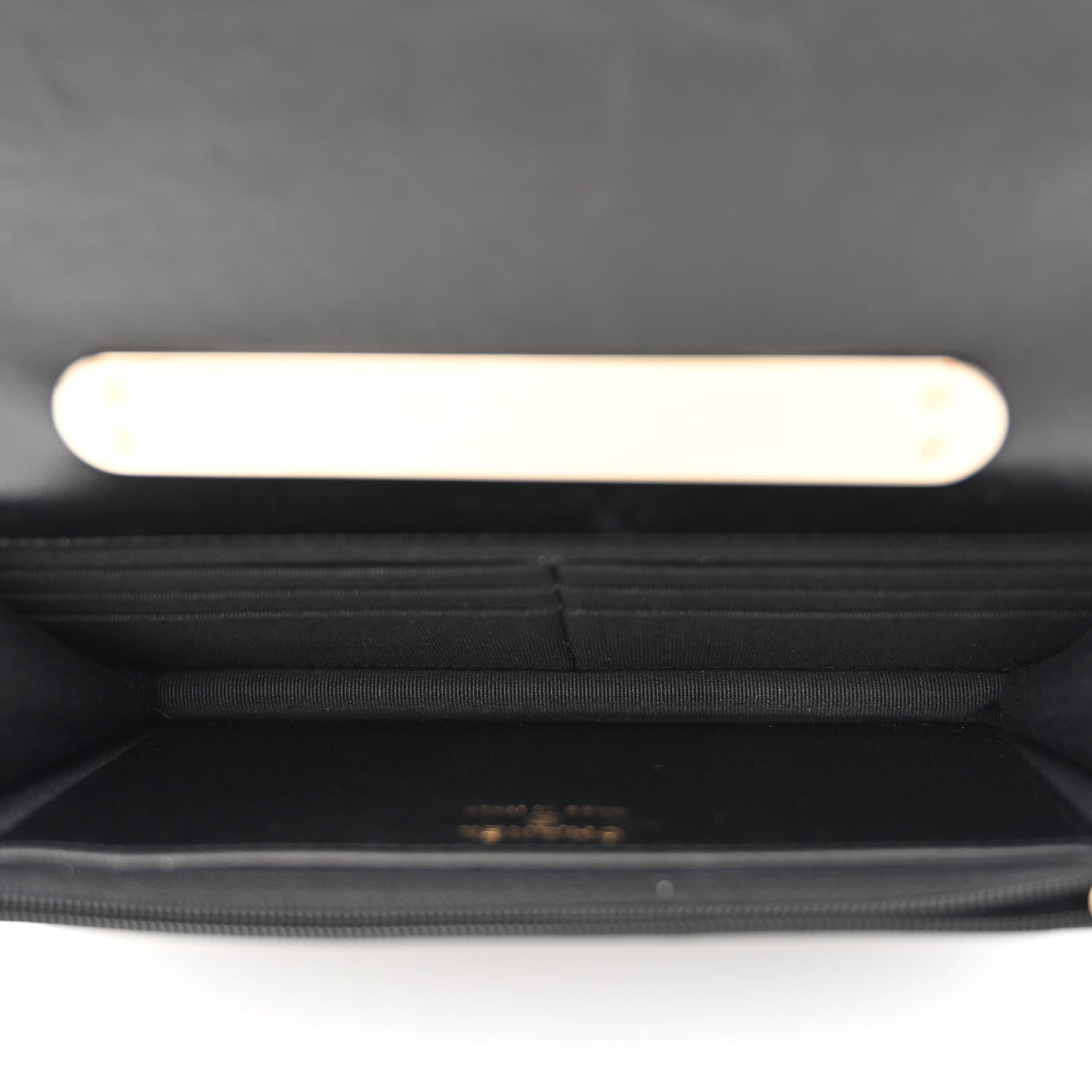Chanel Lambskin Quilted Top Handle Wallet On Chain WOC Black 5 of 10