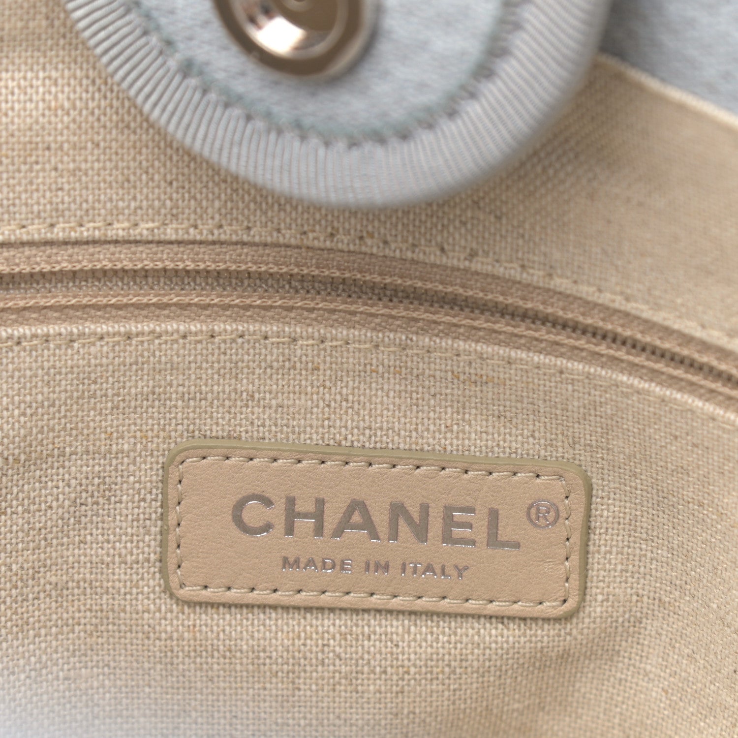 Chanel Mixed Fibers Small Deauville Tote Light Blue 6 of 11