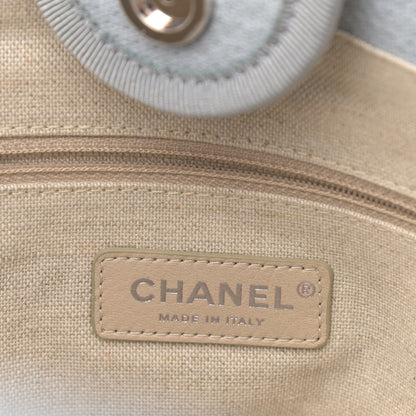 Chanel Mixed Fibers Small Deauville Tote Light Blue 6 of 11