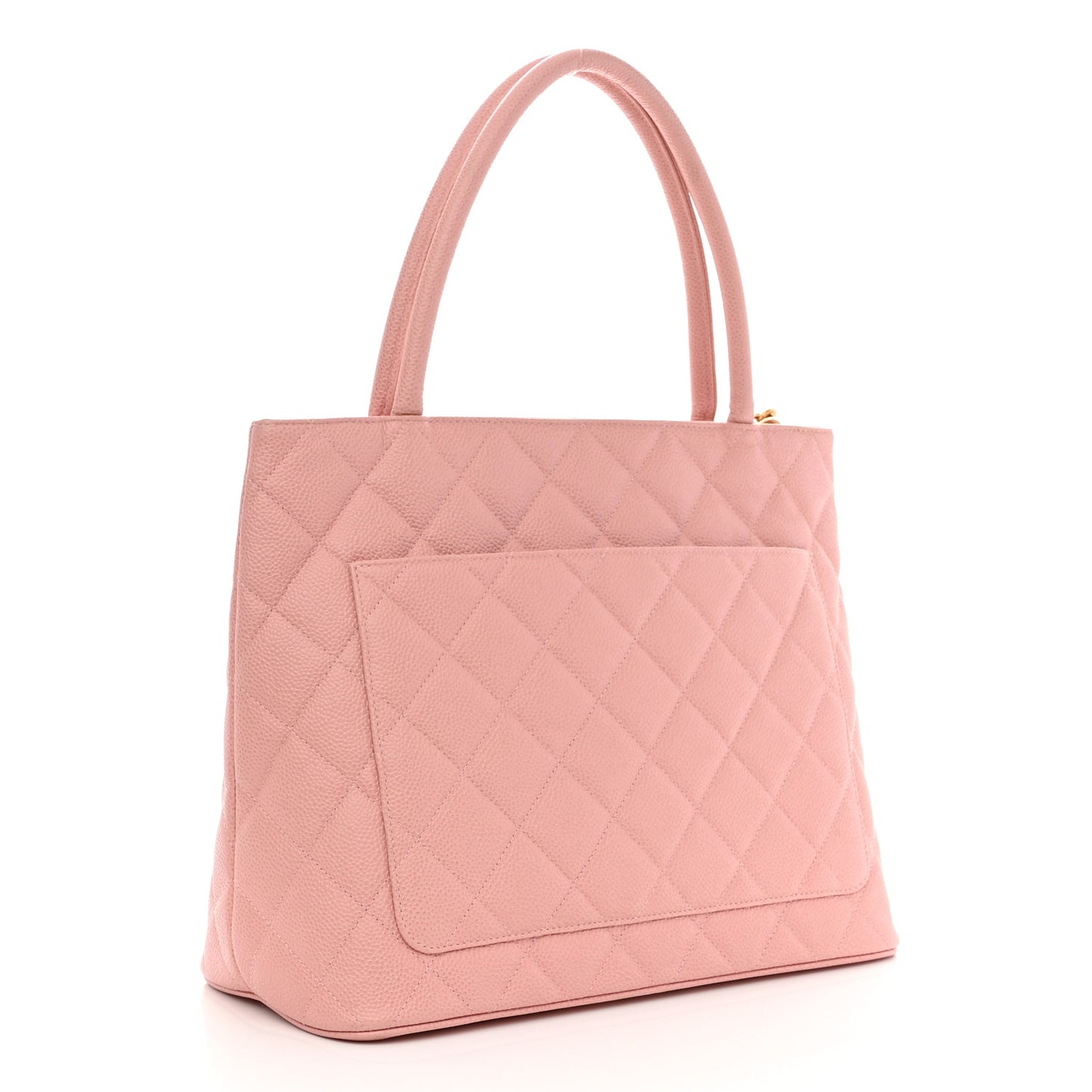 Caviar Quilted Medallion Tote Light Pink