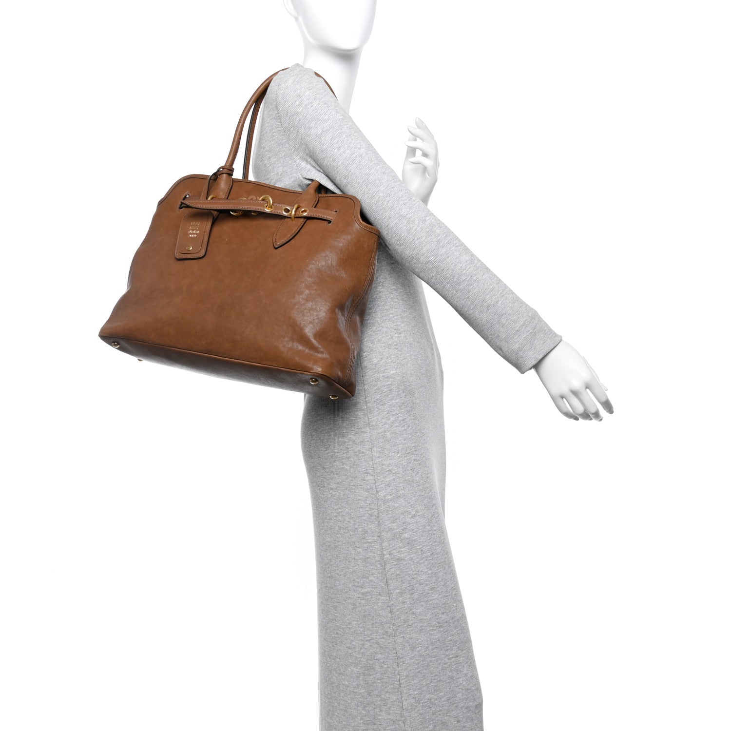 Miu Miu Nappa Medium Aventure Bag Rovere 2 of 9