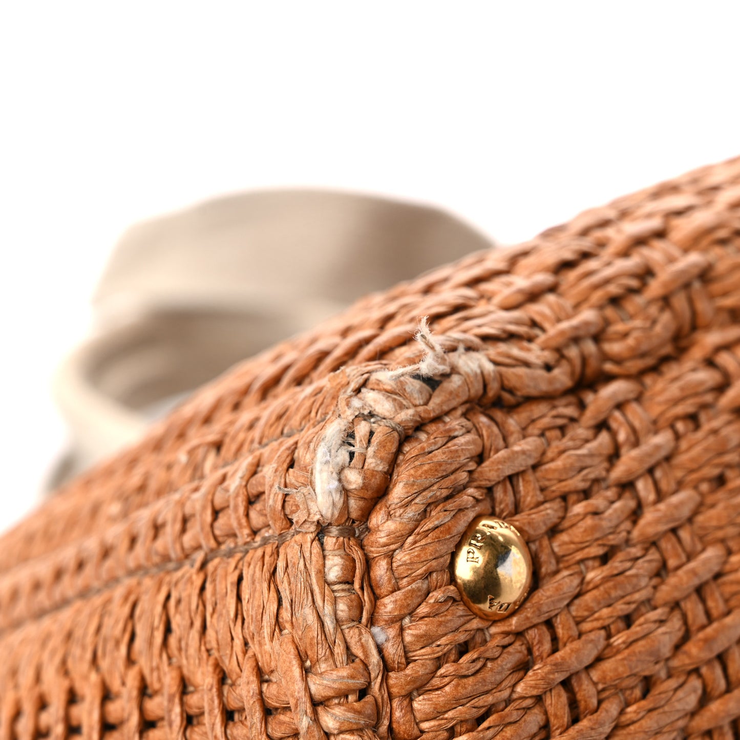 Raffia Canvas Mistolino Tote Miele