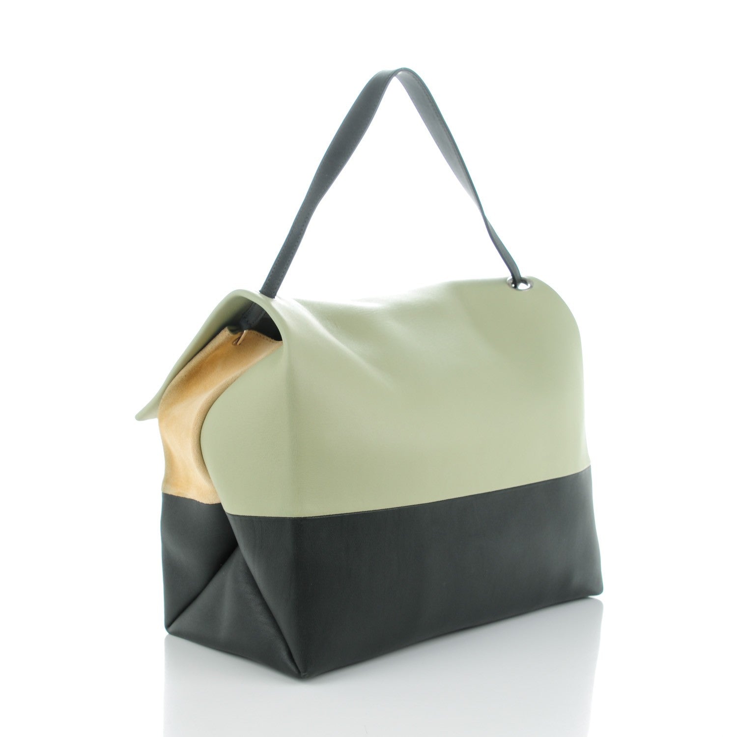 Celine Calfskin Suede All Soft Shoulder Bag Pistachio 4 of 17