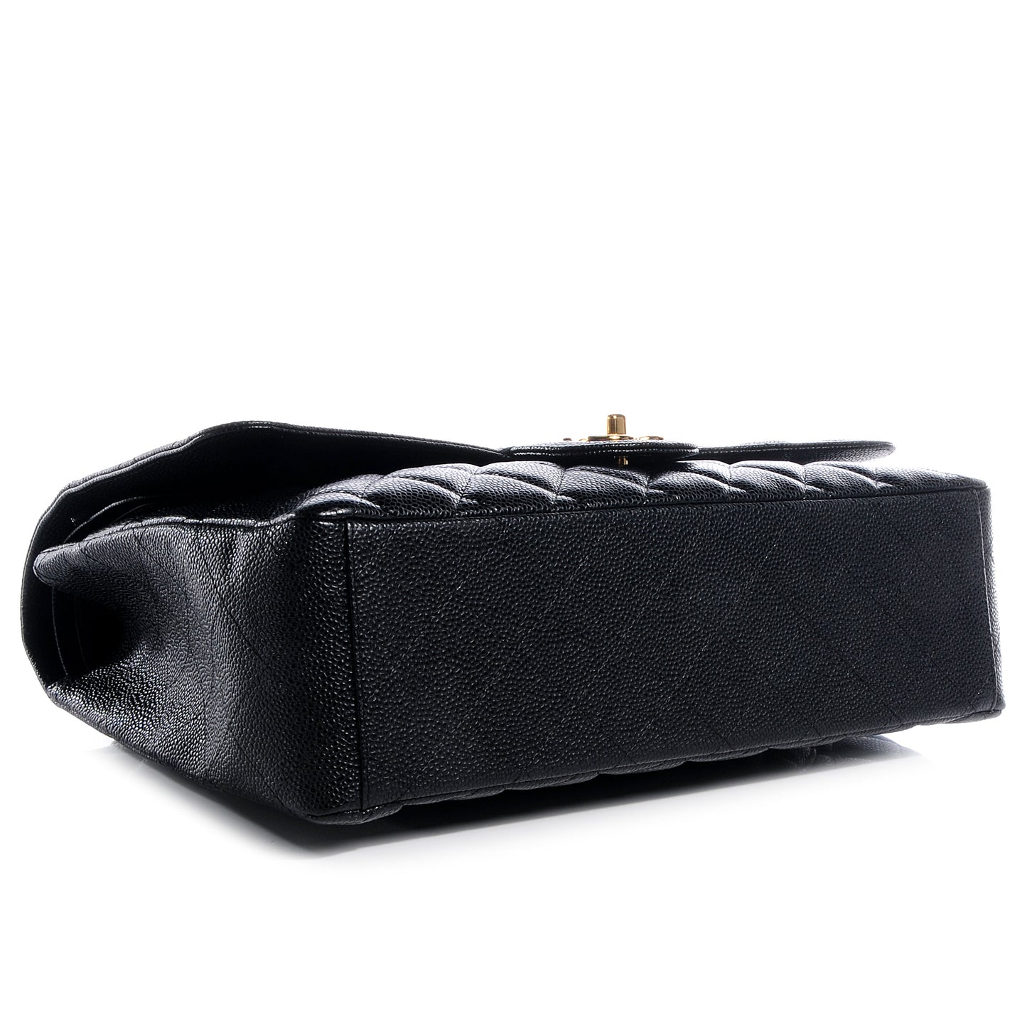 Caviar Quilted Maxi Double Flap Black