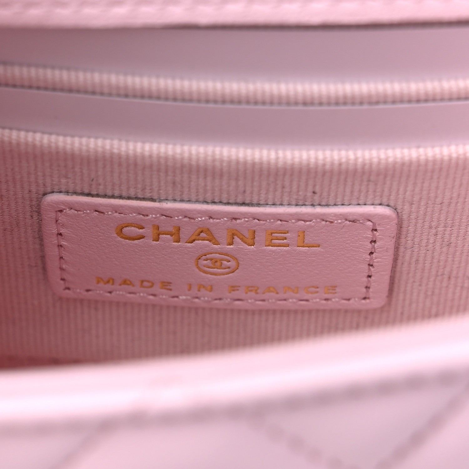 Chanel Lambskin Quilted Top Handle Clutch With Chain Light Pink 7 of 12