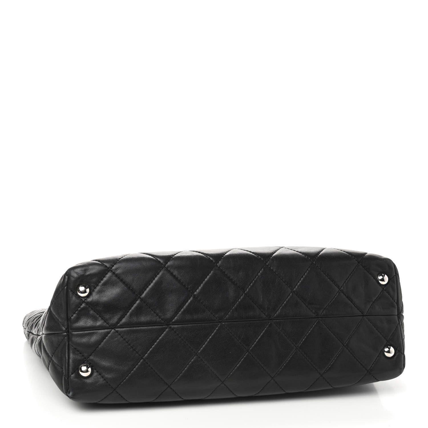 Chanel Calfskin Quilted Large In The Business Tote Black 3 of 9