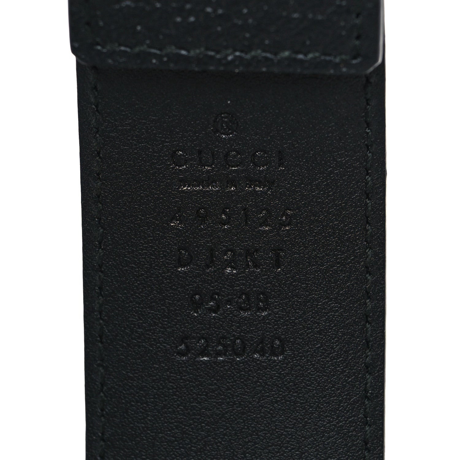 Gucci Textured Dollar Calfskin Bees And Stars Print Mens 35mm Belt 95 38 Black Gold 4 of 6